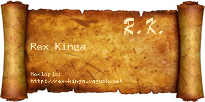 Rex Kinga névjegykártya