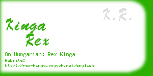 kinga rex business card